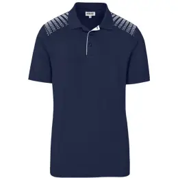 Mens Aerogrid Golf Shirt Navy Front